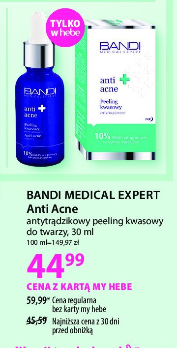 Peeling kwasowy Bandi anti acne promocja