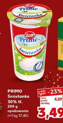 Śmietanka 30% tł. Primo 200 g promocja w Kaufland