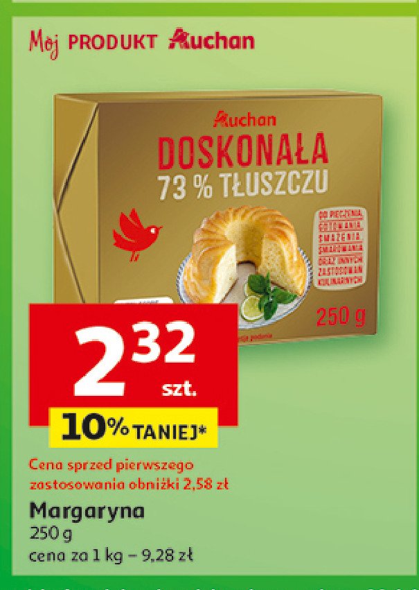 Margaryna doskonała 70 % Auchan promocja