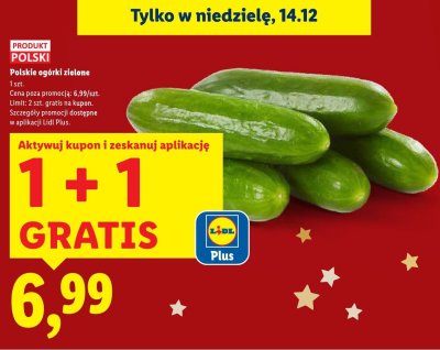 Ogórek Polskie ogórki zielone 1 szt. promocja w Lidl