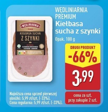 Kiełbasa sucha z szynki Wędliniarnia premium promocja