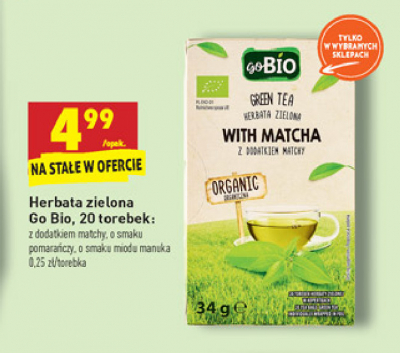 Herbata zielona z dodatkiem matchy Gobio promocja