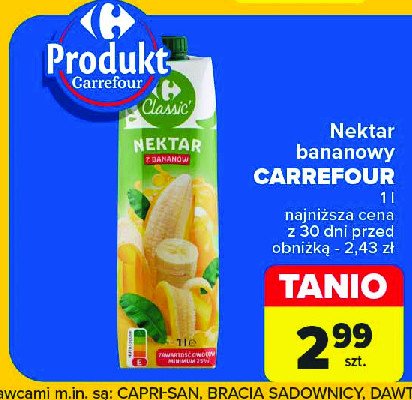 Nektar bananaowy Carrefour promocja