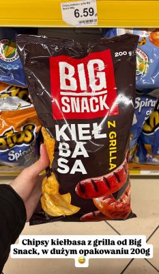 Chipsy kiełbasa z grilla  promocja w Dino