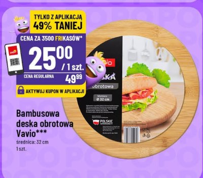 Deska obrotowa bambusowa Vavio promocja w POLOmarket