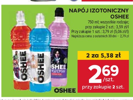 Napój izotoniczny wiśniowy Oshee promocja