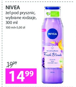 Żel pod prysznic banana acai coconut milk Nivea fresh blends promocja w Rossmann