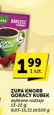 Zupa Knorr Gorący Kubek wybrane rodzaje promocja w Euro Sklep