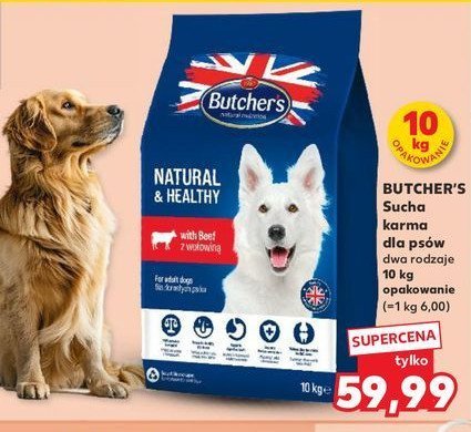 Karma dla psa z wo艂owin膮 Butcher's natural & healthy promocja