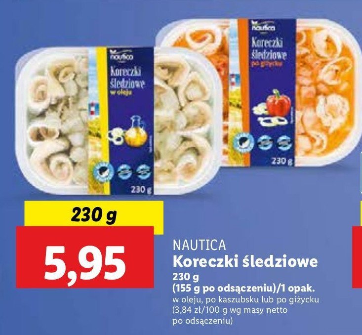 Koreczki śledziowe w oleju Nautica schwartz promocja