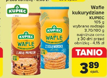 Wafle kukurydziane z jagłą i pieprzem Kupiec promocja