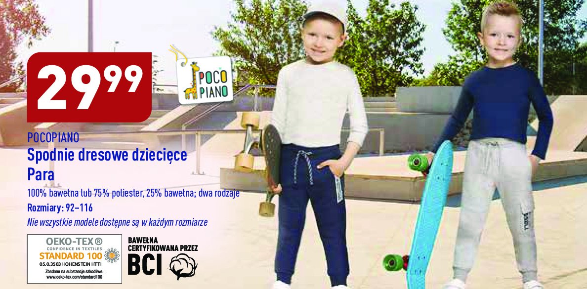 Spodnie dresowe chłopięce 92-116 Pocopiano promocja