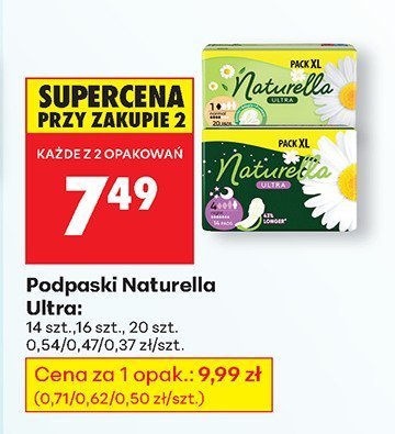 Podpaski Naturella Ultra promocja w Biedronka