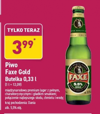 Piwo Faxe gold promocja