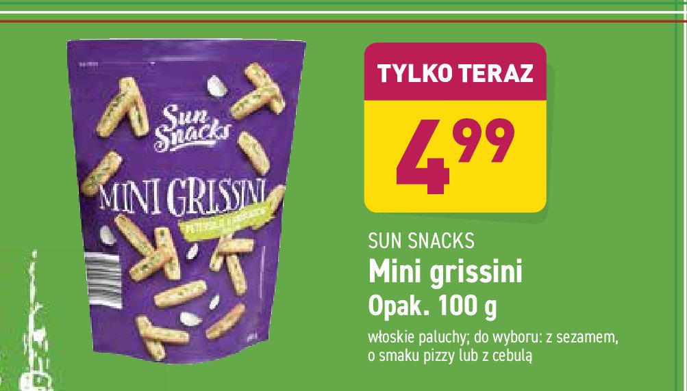 Mini grissini z sezamem promocja