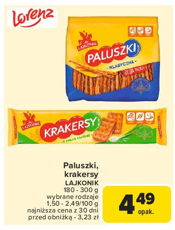 Krakersy super cebulkowe Lajkonik promocja