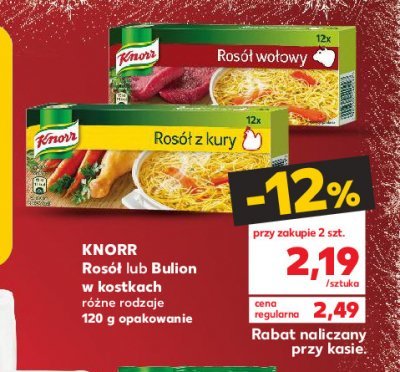 Rosół z kury w kostkach Knorr promocja