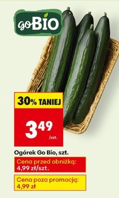 Ogórek Go Bio 1 szt. promocja w Biedronka