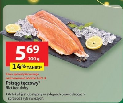 Pstrąg tęczowy filet bez skóry promocja w Auchan