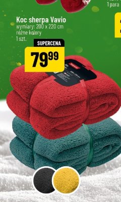 Koc sherpa 200x220 cm promocja w POLOmarket