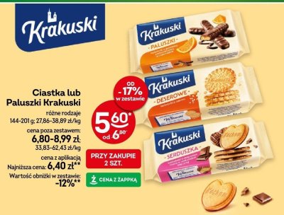 Ciastka Krakuski różne rodzaje promocja w Żabka