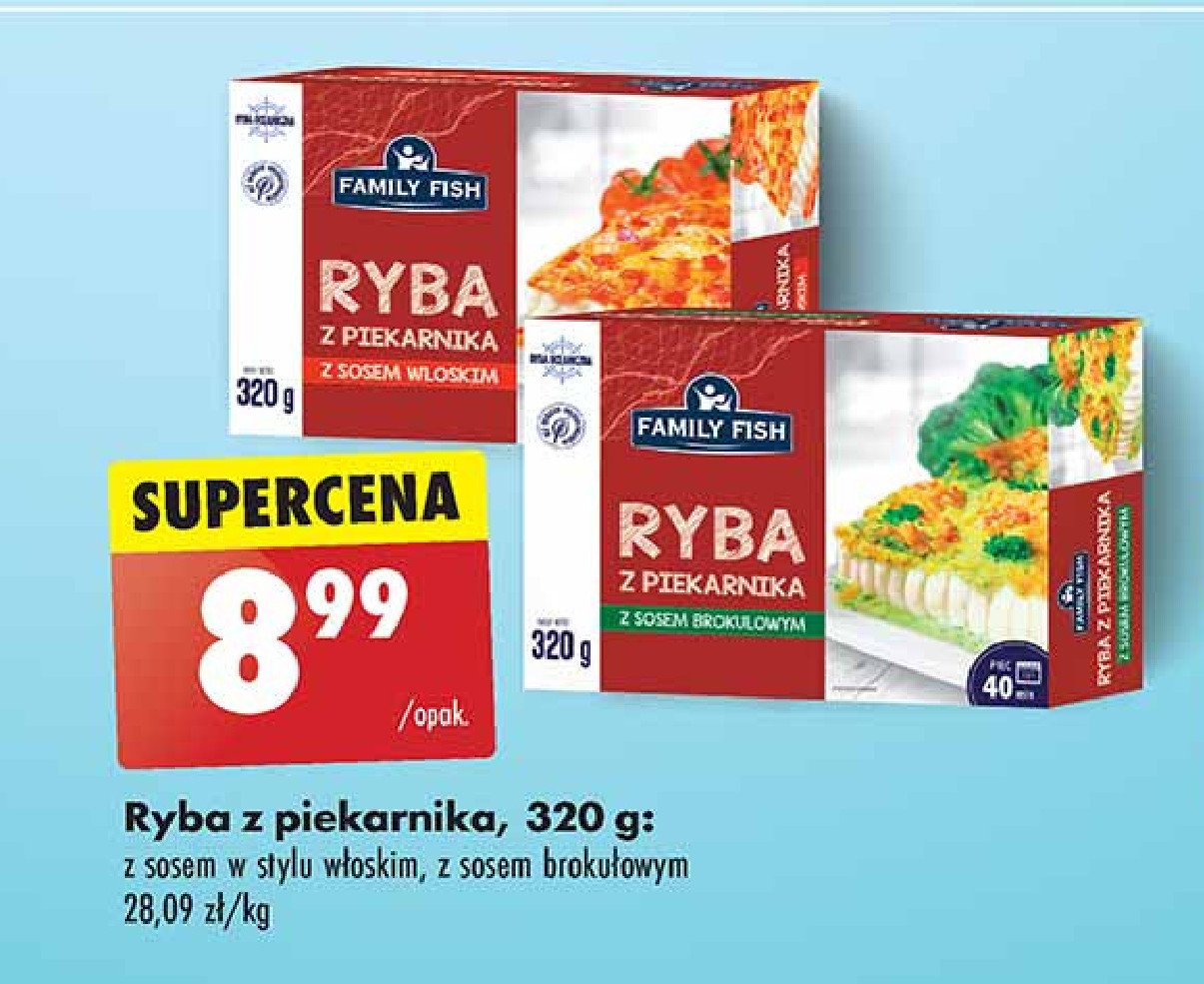 Ryba z piekarnika z sosem brokułowym Family fish promocja