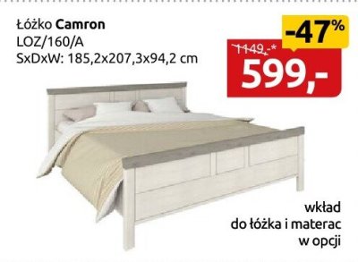 Łóżko Camron LOZ/160/A promocja w Black Red White