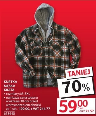 Kurtka męska krata promocja w Selgros