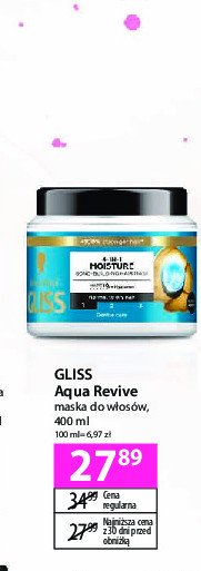 Maska do włosów GLISS KUR AQUA REVIVE promocja