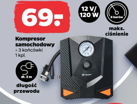 Kompresor samochodowy 12 v promocja w Netto