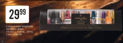Czekoladki LIQUEURS ANTHON BERG promocja w Dino