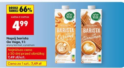 Napój barista Vege, 1 l: słony karmel promocja w Biedronka