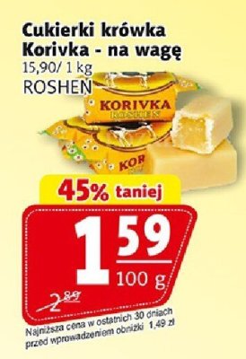 Cukierki krówka Korivka - na wagę promocja w Prim Market