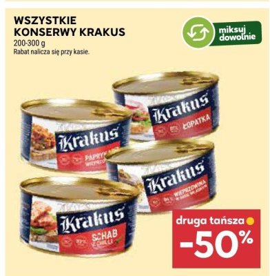 Konserwy Krakus różne rodzaje promocja w Stokrotka