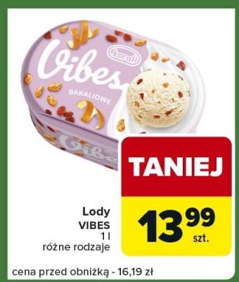 Lody VIBES różne rodzaje promocja w Carrefour Express