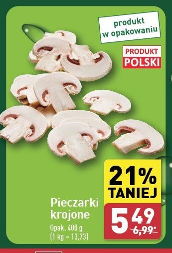 Pieczarki krojone promocja