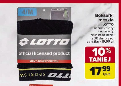 Bokserki męskie Lotto promocja w Carrefour
