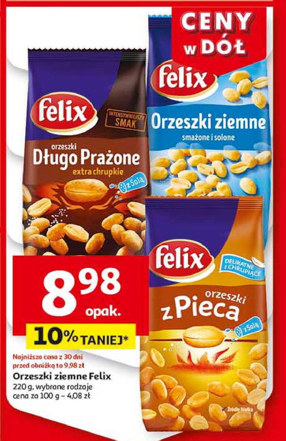 Orzeszki długo prażone extra chrupkie Felix promocja