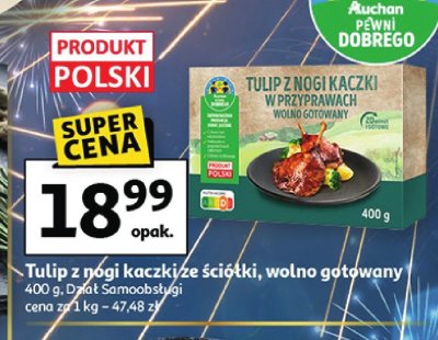 Tulip z nógi kaczki ze ściółki, wolno gotowany promocja w Auchan