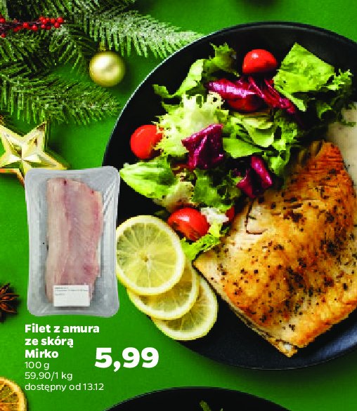 Amur filet ze skórą promocja
