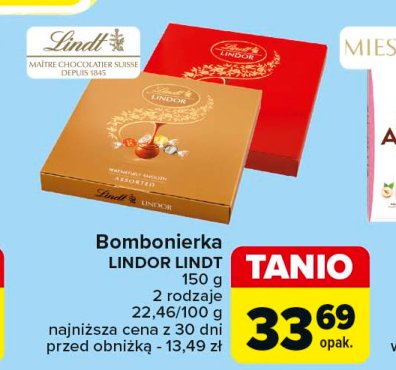 Bombonierka assorted Lindt lindor promocja w Carrefour Market