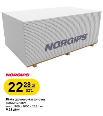 Płyta gipsowo-kartonowa Norgips promocja w Castorama