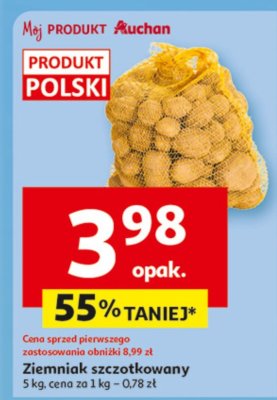 Ziemniak szczotkowany promocja w Auchan
