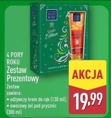 Zestaw prezentowy 4 pory roku różne rodzaje promocja w Aldi