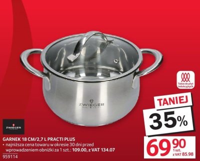 Garnek 18 cm/2,7 L Practi Plus Zweger promocja w Selgros