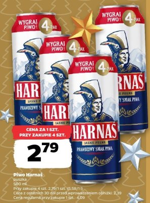 Piwo Harnaś puszka promocja w Netto