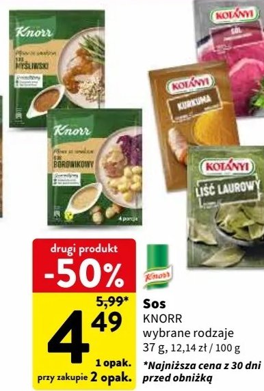 Sos myśliwski Knorr menu ze smakiem promocja
