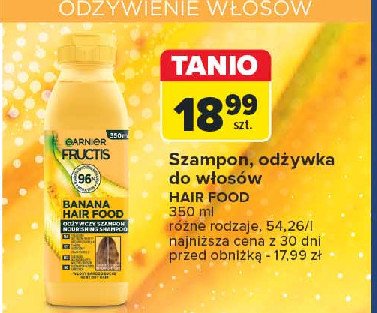 Szampon do włosów odżywczy banana Garnier fructis hair food promocja