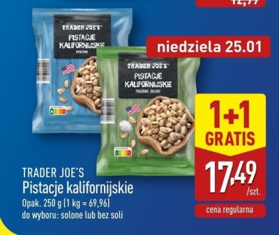 Pistacje kalifornijskie bez soli promocja w Aldi