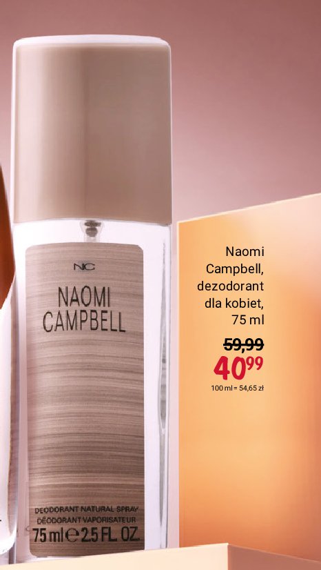 Dezodorant natural spray Naomi campbell woman promocja